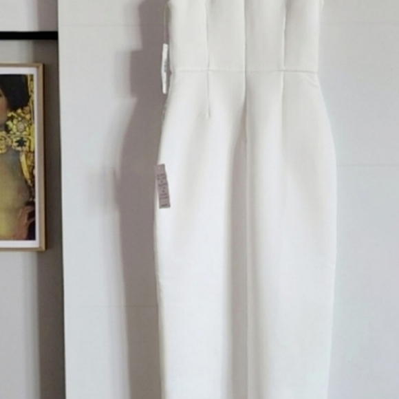 Jay Godfrey Kingston V-neck Wrap Gown, Size 8, White, NWT - Picture 9 of 12